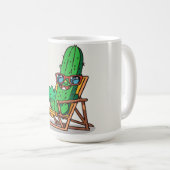 Cactus Caricaturesco en la Playa - Taza Divertida Koffiemok (Voorkant rechts)