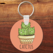 Cactus Cats Sleutelhanger (Voorkant)