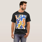 Cactus Charm: geometrische achtergrond T-shirt (Voorkant volledig)