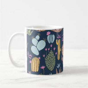 Cactus Charm: Kleurrijke bloemen Koffiemok