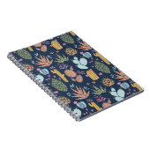 Cactus Charm: Kleurrijke  bloemen Notitieboek (Rechterzijde)