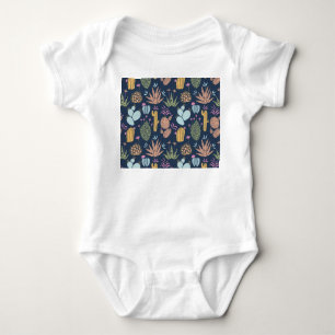 Cactus Charm: Kleurrijke bloemen Romper