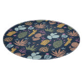 Cactus Charm: Kleurrijke  bloemen Snijplank (Hoek)