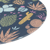 Cactus Charm: Kleurrijke  bloemen Snijplank (Hoek)