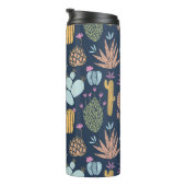 Cactus Charm: Kleurrijke  bloemen Thermosbeker (Geroteerd rechts)