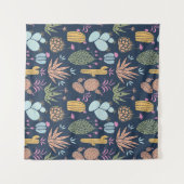 Cactus Charm: Kleurrijke  bloemen Wandkleed (Voorkant (horizontaal))