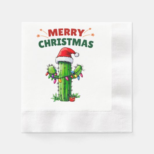 Cactus Christmas Pet Xmas Servet (Voorkant)