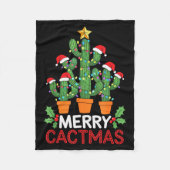 Cactus Christmas Tree Funny Merry Cactmas Cactus M Fleece Deken (Voorkant)
