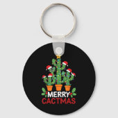 Cactus Christmas Tree Funny Merry Cactmas Cactus M Sleutelhanger (Voorkant)