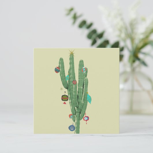Cactus Christmas Tree Kaart (Staand voorkant)