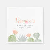 Cactus Cocktail Napkin | Cactus Baby shower Servet (Voorkant)