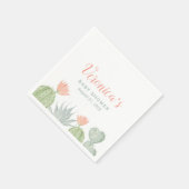 Cactus Cocktail Napkin | Cactus Baby shower Servet (Hoek)
