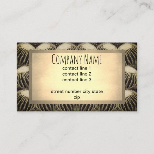 cactus collage natuur foto artistiek dubbelzijdig visitekaartje (Achterkant)