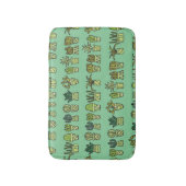 Cactus Collectie: Hand getrokken Doodle Set. Badmat (Voorkant Verticaal)