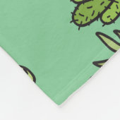 Cactus Collectie: Hand getrokken Doodle Set. Fleece Deken (Hoek)