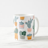 Cactus Collectie in potten Design Koffiemok (Voorkant rechts)