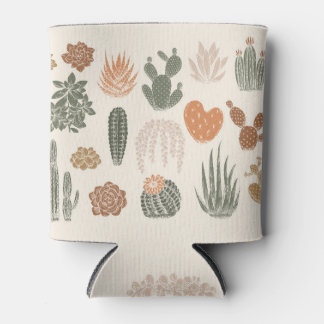 Cactus collectie, silhouetten, sappig blikjeskoeler