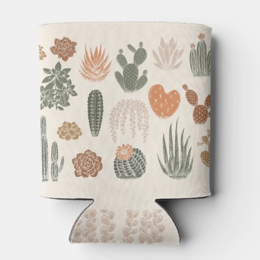 Cactus collectie,  silhouetten, sappig blikjeskoeler (Achterkant)