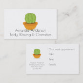 cactus Cosmetics and waxing Beauty Appointment Afsprakenkaartje (Voorkant / Achterkant)