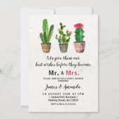 Cactus Couple Douche Meneer en mevrouw Cactus Flor Kaart (Voorkant)