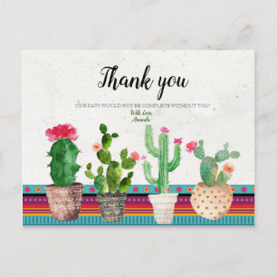 Cactus Couples Shower Bedankt voor je creditcard Briefkaart