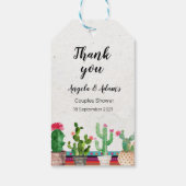 Cactus Couples Shower Dank u Label Cadeaulabel (Achterkant)