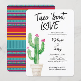Cactus Couples Shower Invitation Kaart