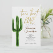 Cactus Couples Shower Invitation Succulent Kaart (Staand voorkant)