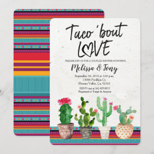 Cactus Couples Shower Invitation Taco Bout Love Kaart