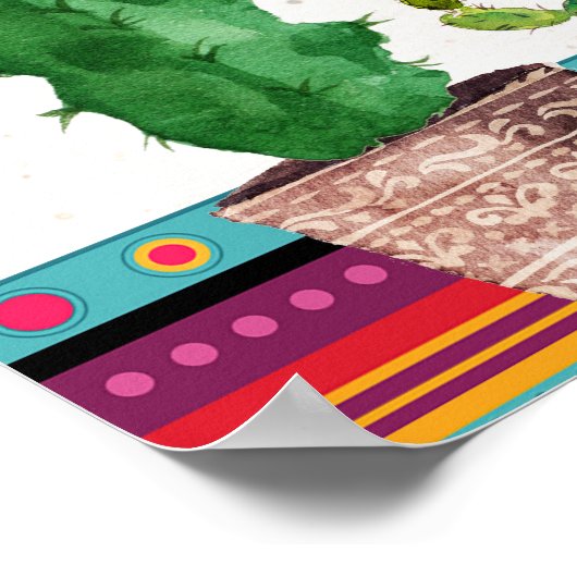 Cactus Couples Shower Welkomstbord Poster (Hoek)