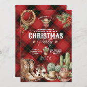 Cactus Cowboy kerstcadeau Kaart (Voorkant / Achterkant)