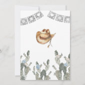 Cactus Cowboy Spaans Vaquerito Baby shower Kaart (Achterkant)