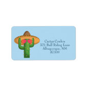 Cactus Cowboy Westerse Stijl Custom Etiket (Voorkant)