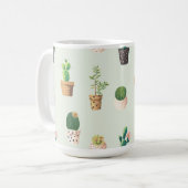 Cactus Craze Plant Pots Flower Coffee Mok (Voorkant links)