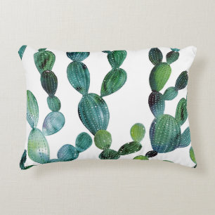 Cactus Craze: Tropische Waterverf Trend Accent Kussen