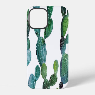 Cactus Craze: Tropische Waterverf Trend iPhone 12 Hoesje