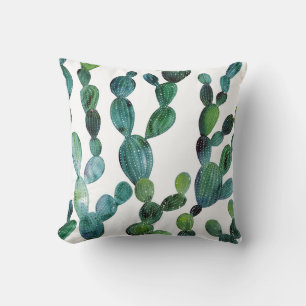 Cactus Craze: Tropische Waterverf Trend Kussen