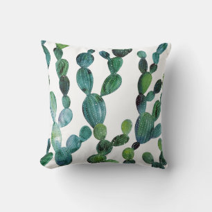 Cactus Craze: Tropische Waterverf Trend Kussen