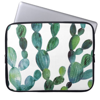 Cactus Craze: Tropische Waterverf Trend Laptop Sleeve