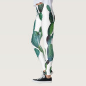 Cactus Craze: Tropische Waterverf Trend Leggings (Links)