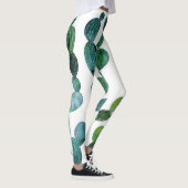 Cactus Craze: Tropische Waterverf Trend Leggings (Rechts)