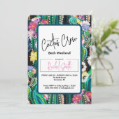 Cactus Crew - Bach-feest uitnodiging (Staand voorkant)