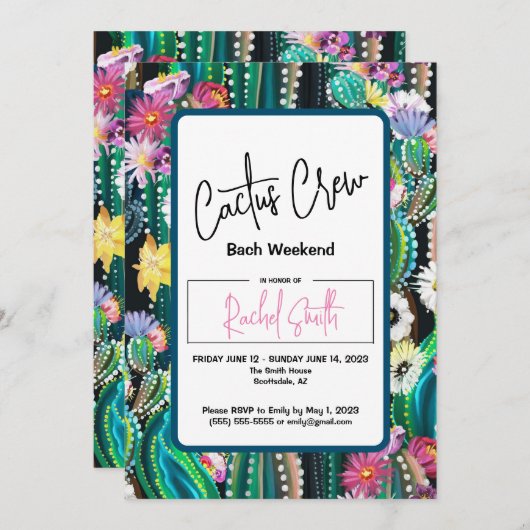 Cactus Crew - Uitnodiging van de Bach-partij (Voorkant / Achterkant)