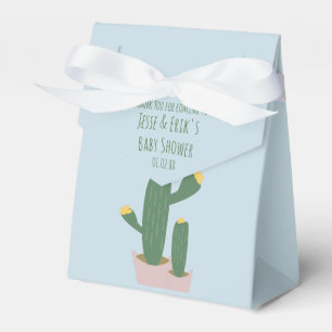 Cactus Cupcakes Baby Shower Bedankt Blauw Roze Bedankdoosjes