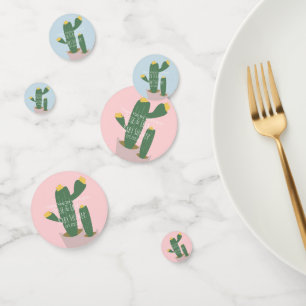 Cactus Cupcakes Baby Shower Bedankt Blauw Roze Confetti