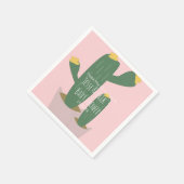 Cactus Cupcakes Baby shower Dank je roze Servet (Hoek)