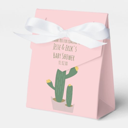 Cactus Cupcakes Baby shower Hartelijk dank Bedankdoosjes (Voorkant Zijde)