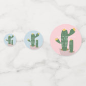 Cactus Cupcakes Baby shower Hartelijk dank Confetti (Achterkanten)