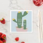 Cactus Cupcakes Baby shower Hartelijk dank Servet (Insitu)
