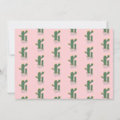Cactus Cupcakes Roze Baby shower Invitation Kaart (Achterkant)